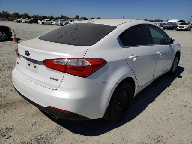 KNAFX4A80E5115531 - 2014 KIA FORTE EX WHITE photo 4