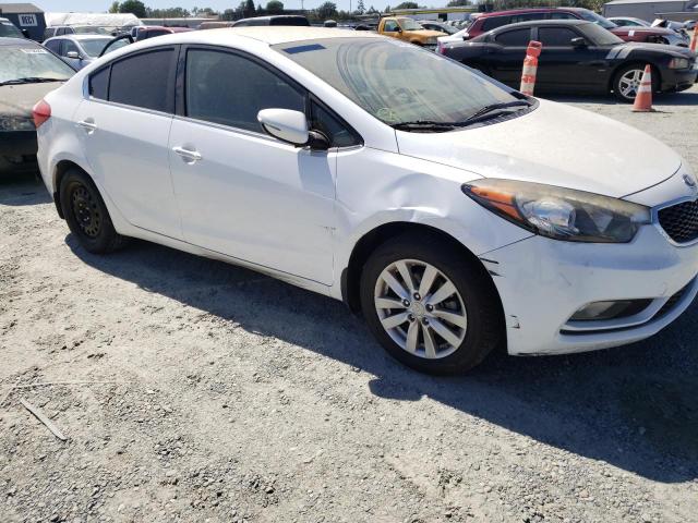 KNAFX4A80E5115531 - 2014 KIA FORTE EX WHITE photo 9