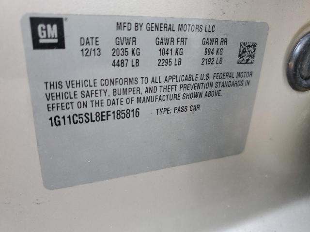 1G11C5SL8EF185816 - 2014 CHEVROLET MALIBU 1LT GOLD photo 10