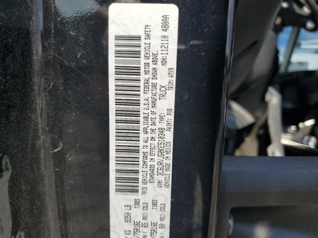 3C6URVJG0KE510348 - 2019 RAM PROMASTER BLACK photo 10