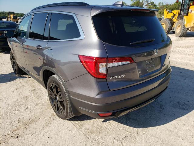 5FNYF5H21NB031433 - 2022 HONDA PILOT SE GRAY photo 3