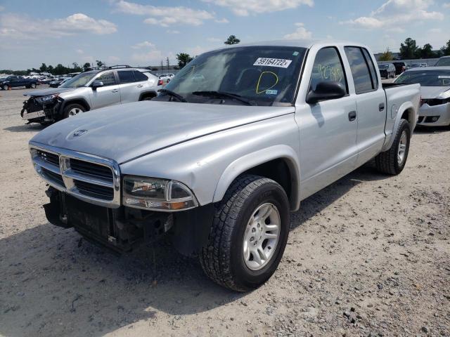 1D7HL38KX4S781871 - 2004 DODGE DAKOTA QUA SILVER photo 2