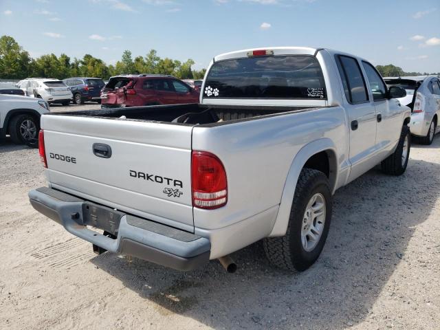 1D7HL38KX4S781871 - 2004 DODGE DAKOTA QUA SILVER photo 4