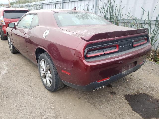 2C3CDZGG2LH250224 - 2020 DODGE CHALLENGER BURGUNDY photo 3