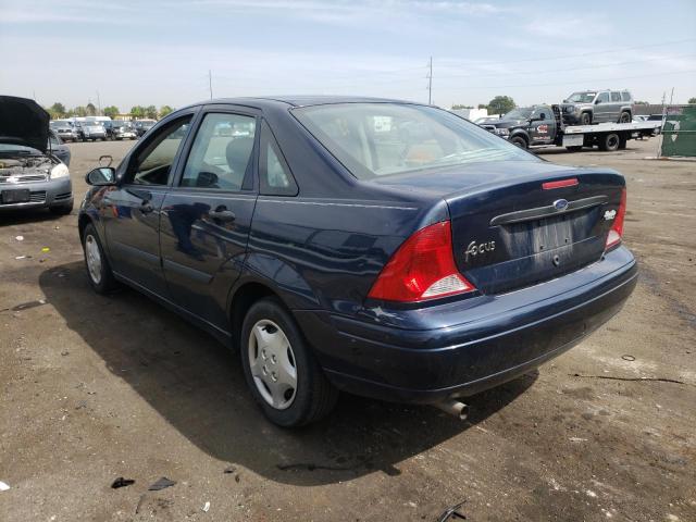 1FAFP33P32W306650 - 2002 FORD FOCUS LX BLUE photo 3