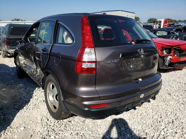 5J6RE4H38BL078584 - 2011 HONDA CR-V LX GRAY photo 3