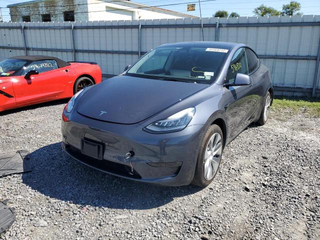 5YJYGDED1MF113870 - 2021 TESLA MODEL Y فحمي صورة 2