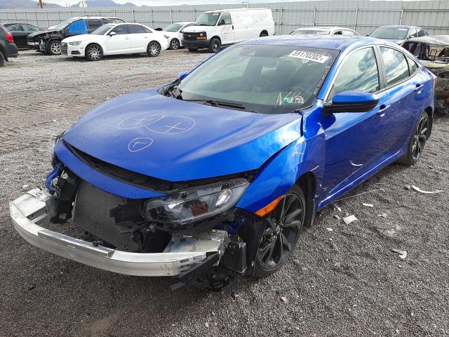 2HGFC2F89KH516917 - 2019 HONDA CIVIC SPOR BLUE photo 2