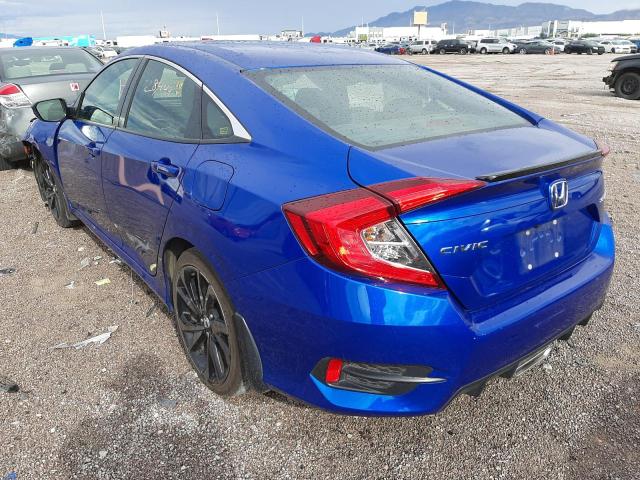 2HGFC2F89KH516917 - 2019 HONDA CIVIC SPOR BLUE photo 3