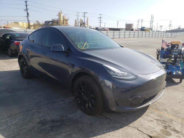5YJYGDEE9MF067732 - 2021 TESLA MODEL Y رمادي صورة 1