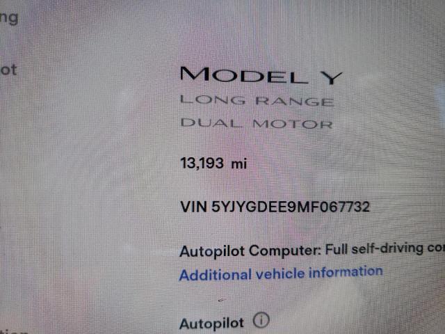 5YJYGDEE9MF067732 - 2021 TESLA MODEL Y رمادي صورة 8