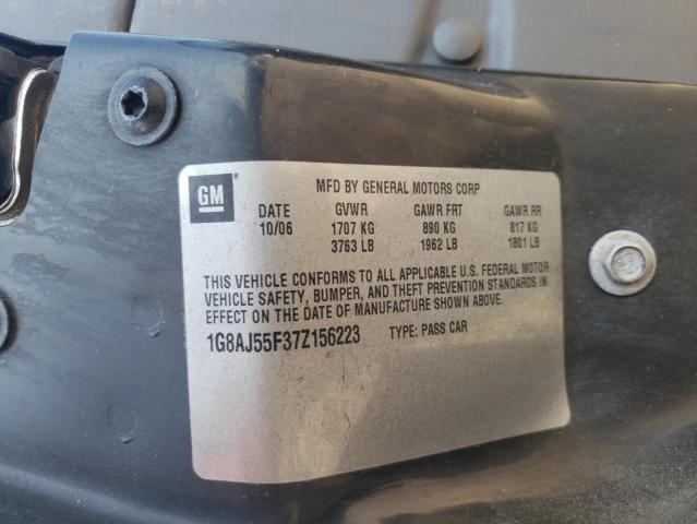 1G8AJ55F37Z156223 - 2007 SATURN ION LEVEL BLACK photo 10