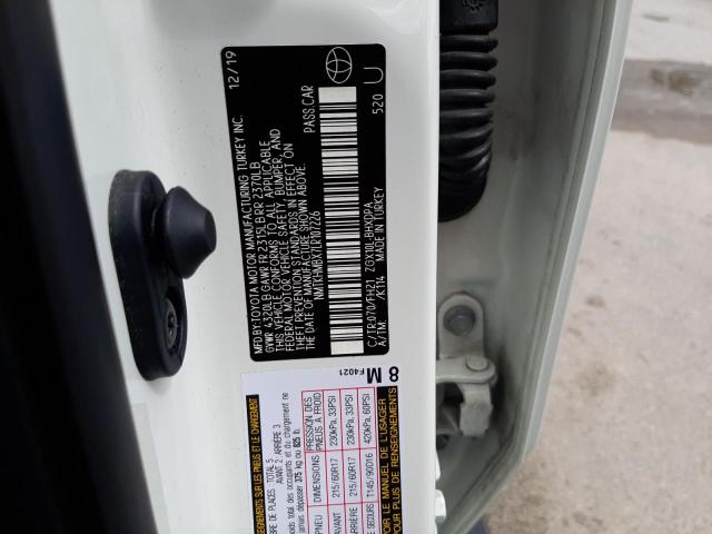 NMTKHMBX7LR107226 - 2020 TOYOTA C-HR XLE  photo 10