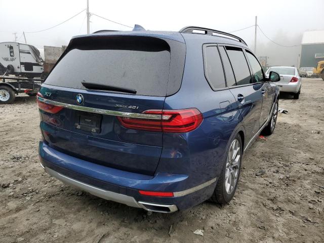 5UXCW2C08M9E66281 - 2021 BMW X7 XDRIVE4 BLUE photo 4