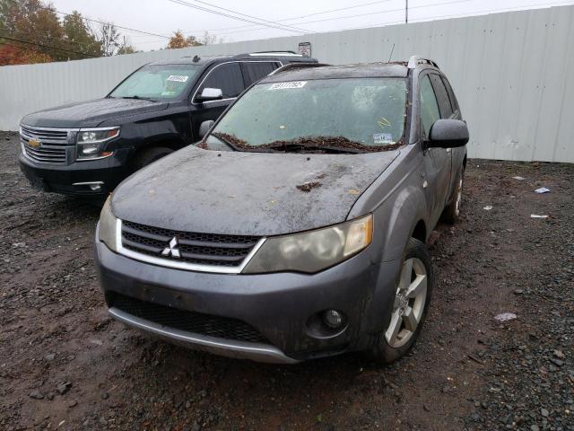 JA4MT41X88Z013771 - 2008 MITSUBISHI OUTLANDER GRAY photo 2