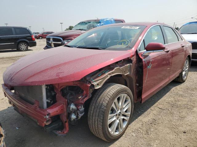 3LN6L2LU6ER816399 - 2014 LINCOLN MKZ HYBRID RED photo 2