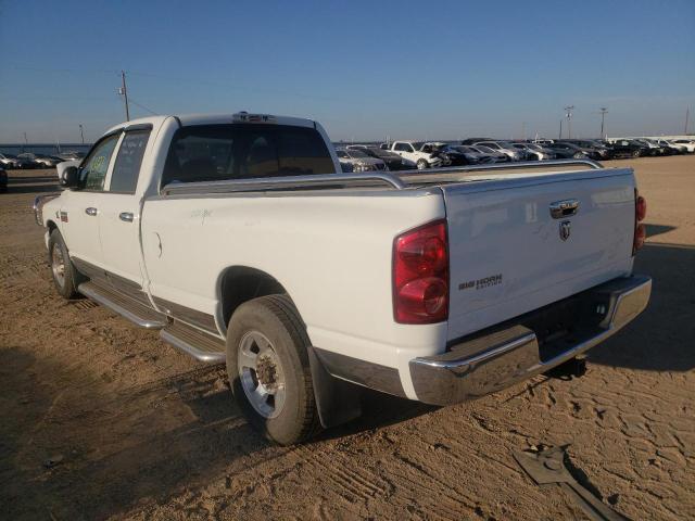 3D7KR28A37G782992 - 2007 DODGE RAM 2500 S WHITE photo 3