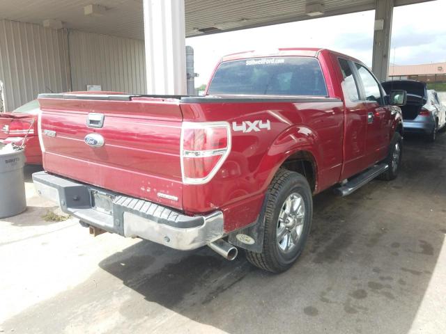 1FTFX1EF2EFA39427 - 2014 FORD F150 XLT RED photo 4