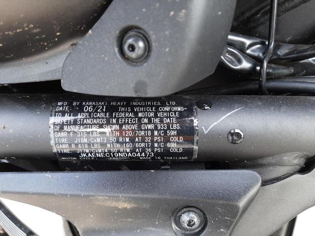 JKAENEC19NDA04473 - 2022 KAWASAKI EN650 C გრაფიტი ფოტო 10