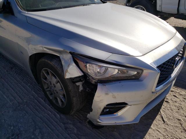 JN1EV7AP8KM519551 - 2019 INFINITI Q50 LUXE SILVER photo 9