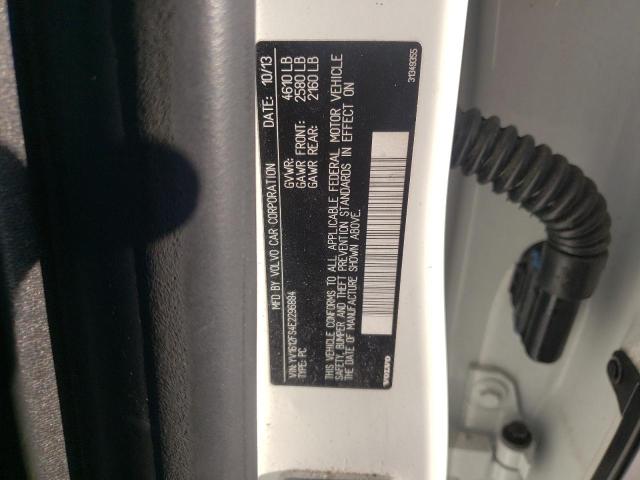 YV1612FS4E2296884 - 2014 VOLVO S60 T5 WHITE photo 10