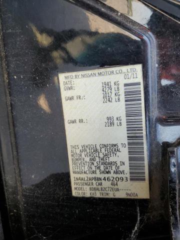 1N4AL2AP8BN462093 - 2011 NISSAN ALTIMA BAS BLACK photo 10