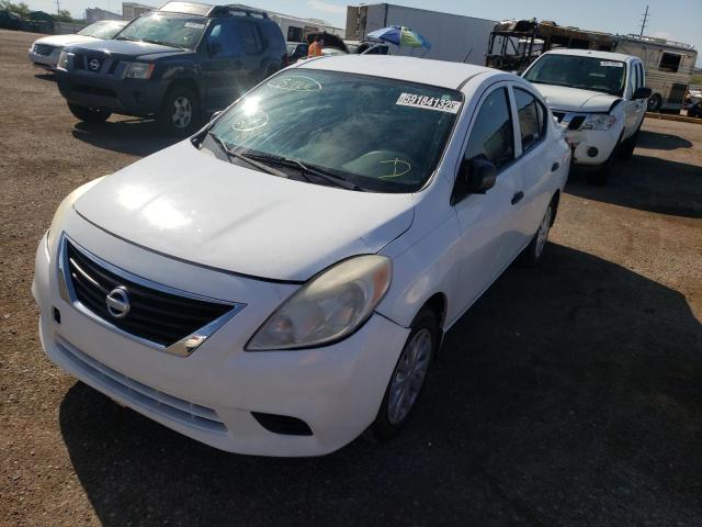 3N1CN7APXDL868604 - 2013 NISSAN VERSA S WHITE photo 2