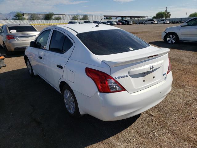 3N1CN7APXDL868604 - 2013 NISSAN VERSA S WHITE photo 3