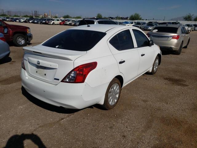 3N1CN7APXDL868604 - 2013 NISSAN VERSA S WHITE photo 4