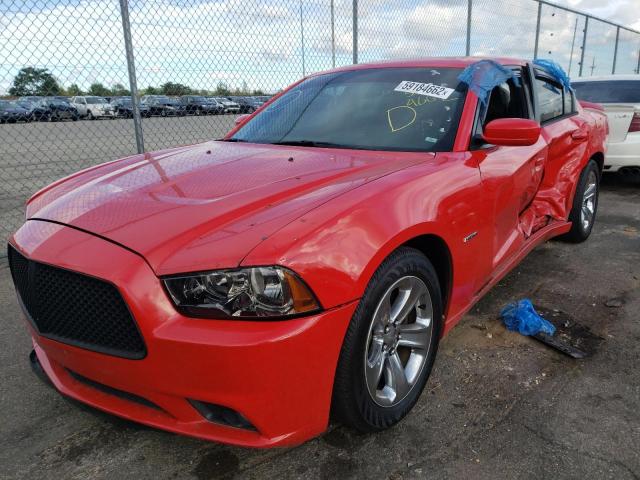 2C3CDXCT5EH226302 - 2014 DODGE CHARGER R/ RED photo 2