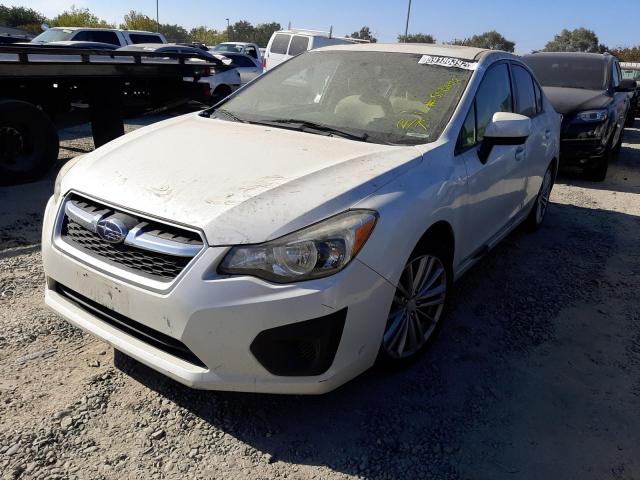 JF1GJAD60EH005455 - 2014 SUBARU IMPREZA PR WHITE photo 2