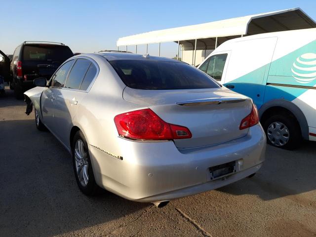 JN1CV6AP8AM401533 - 2010 INFINITI G37 BASE SILVER photo 3