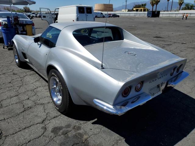 1Z37J3S402475 - 1973 CHEVROLET STINGRAY SILVER photo 3