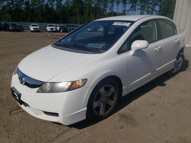 2HGFA16649H346328 - 2009 HONDA CIVIC LX-S WHITE photo 2