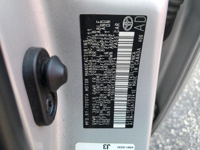 2T1BU4EEXBC631274 - 2011 TOYOTA COROLLA BASE  照片 10