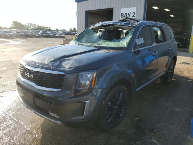 5XYP5DHC3NG233040 - 2022 KIA TELLURIDE GRAY photo 2