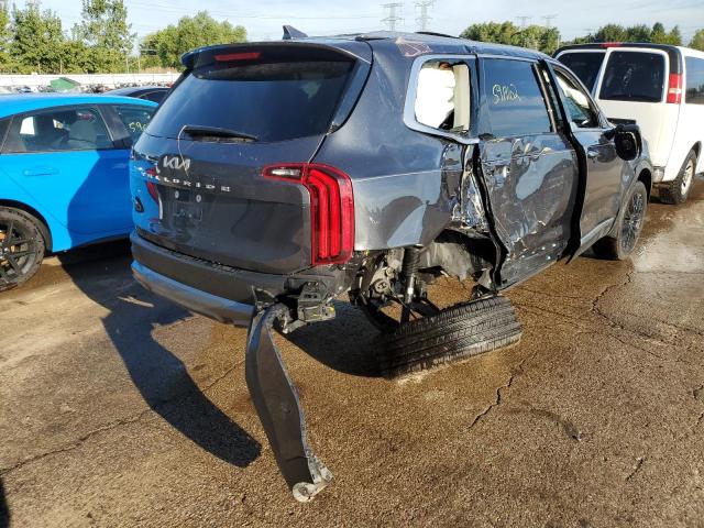 5XYP5DHC3NG233040 - 2022 KIA TELLURIDE GRAY photo 4