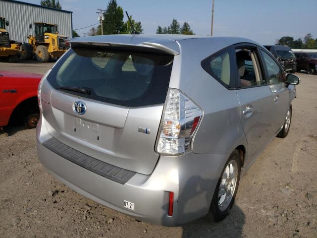 JTDZN3EU7D3192494 - 2013 TOYOTA PRIUS V SILVER photo 4