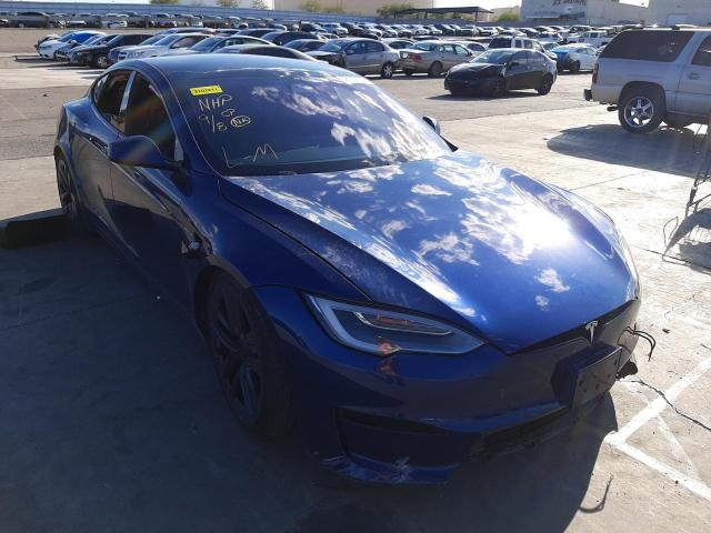 5YJSA1E69MF452352 - 2021 TESLA MODEL S Կապույտ լուսանկար 1