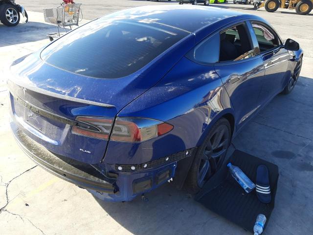 5YJSA1E69MF452352 - 2021 TESLA MODEL S Կապույտ լուսանկար 4