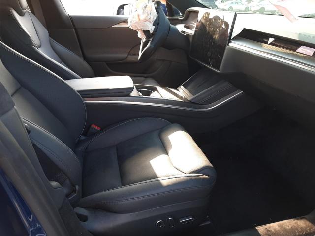 5YJSA1E69MF452352 - 2021 TESLA MODEL S Կապույտ լուսանկար 5