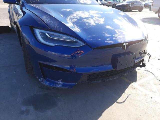 5YJSA1E69MF452352 - 2021 TESLA MODEL S Կապույտ լուսանկար 9