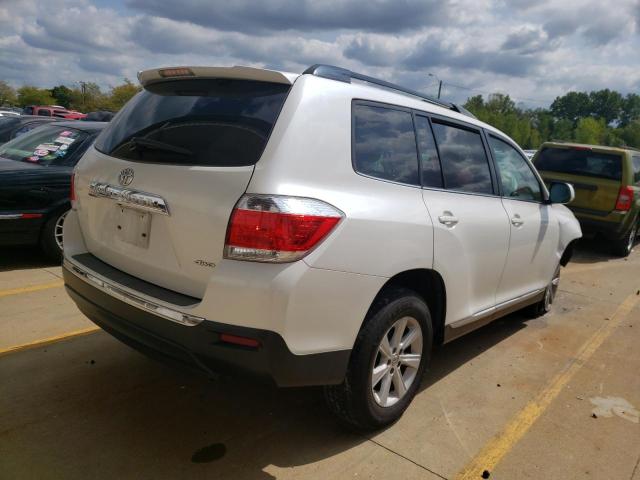 5TDBK3EH9DS242579 - 2013 TOYOTA HIGHLANDER Blanc photo 4
