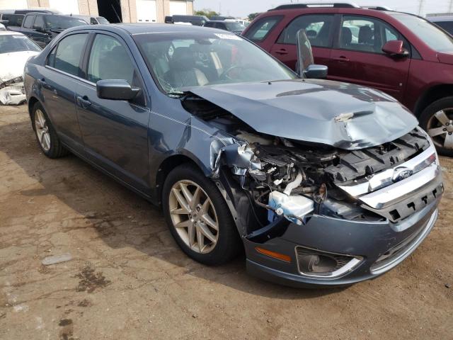 3FAHP0JAXCR393926 - 2012 FORD FUSION SEL BLUE photo 1