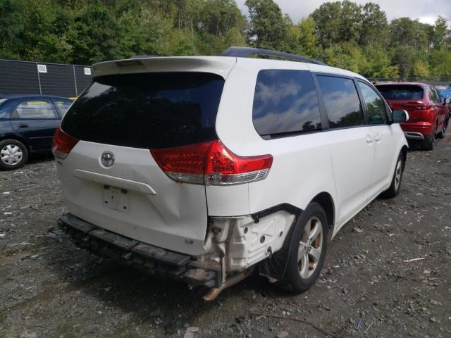 5TDKK3DC0BS170206 - 2011 TOYOTA SIENNA LE WHITE photo 4