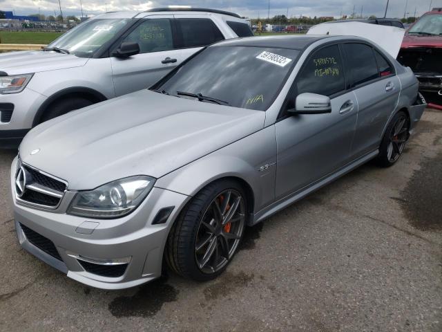 WDDGF7HBXCA606034 - 2012 MERCEDES-BENZ C 63 AMG GRAY photo 2