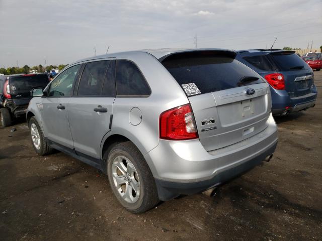 2FMDK3G98DBA87437 - 2013 FORD EDGE SILVER photo 3