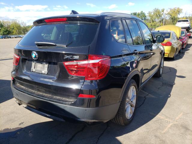 5UXWX9C51E0D36119 - 2014 BMW X3 XDRIVE BLACK photo 4