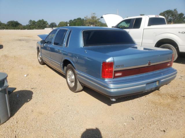 1LNLM82W3PY674233 - 1993 LINCOLN TOWN CAR S BLUE photo 3