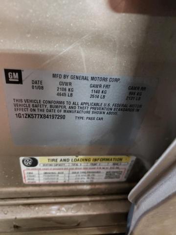 1G1ZK577X84197290 - 2008 CHEVROLET MALIBU LTZ 棕色 照片 10